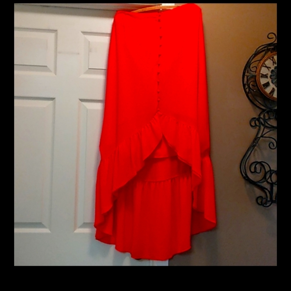 Naked zebra high-low layer skirt